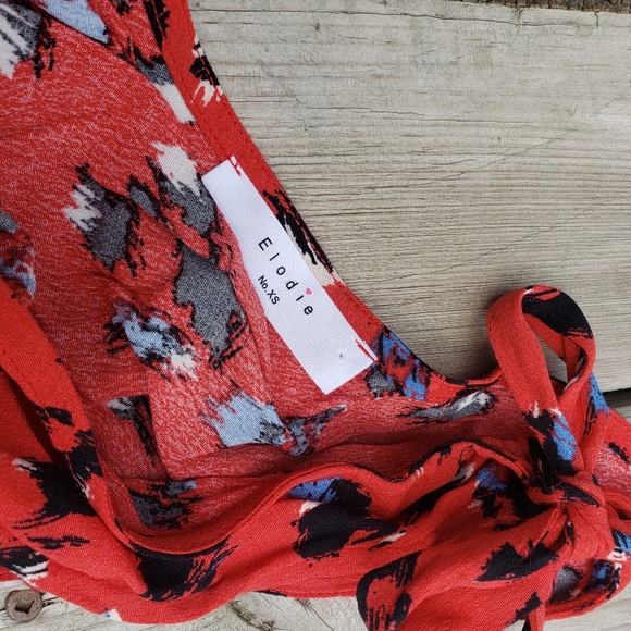 Elodie faux wrap cinched waist tank top nwot - Picture 2 of 4